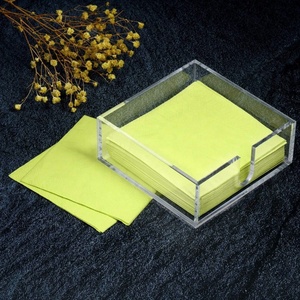 Portatovaglioli in Acrilico Ecologico Riciclabile Trasparente, Vassoio Decorativo da Tavolo per Sala da Pranzo e Cucina - Product Image 4