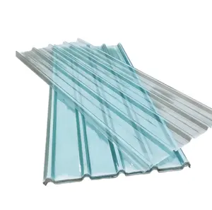 1.3ミリメートルクリアfrp grp透明段ボール屋根パネル繊維ガラスシート温室屋根