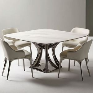 ชุดเฟอร์นิเจอร์ห้องรับประทานอาหาร OEHOME คุณภาพดี ทันสมัย หรูหรา โต๊ะรับประทานอาหารหินอ่อนแบบพกพา 6 ที่นั่ง พร้อมเก้าอี้ - Product Image 6