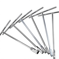 Douille hexagonale externe à poignée en T allongée, en acier au vanadium chromé brillant, 19 mm, multi-tailles, en stock chez les fabricants