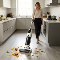 Aspirateur laveur de tapis sans fil 3 en 1 pour sols humides et secs, autonomie de 50 minutes, pour usage domestique