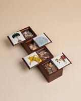 Boîte à bonbons carrée en bois et tissu brodé, pour la Saint-Valentin, les mariages, l'emballage alimentaire, le Ramadan, boîte à dattes brodée, cadeau, rangement
