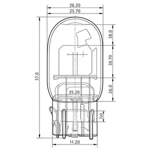 Nueva <span class=keywords><strong>Bombilla</strong></span> <span class=keywords><strong>de</strong></span> Señalización para Automóvil WY21W 12V 21W 3200K Ámbar - Product Image 5