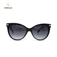 OMELLE Lunettes de soleil à monture dorée pour femmes avec lentilles UV400 Lunettes de soleil surdimensionnées originales Diamond Detail Temple Ready Ship