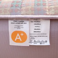 Alas Kasur Mewah Berkualitas Tinggi 200TC Motif Kartun Anti Tungau Lipat Semua Musim Set Tunggal