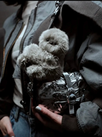 Peluche Électrique Super Douce Hibou Timide Mirumi, Pendentif de Sac, Recharge USB, Peut Chantier, Se Tourne la Tête, Anti-Stress, Transfrontalier