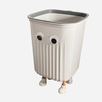 DS4898-Poubelle en plastique avec dessin animé mignon créatif pour la cuisine, la chambre à coucher, la salle de bain