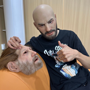 Tùy Chỉnh Giả Người Đàn Ông Nhân Vật Thực Tế Silicone Mặt Bên Mặt Nạ Cá Nhân Người Đàn Ông Cậu Bé Thực Tế Con Người Mặt Nạ Silicone Ria Mép - Product Image 1