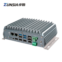 Mini PC industriel sans ventilateur avec processeur Celeron J6412 X86, 2 ports LAN, 6 ports COM, 2 x DDR4 8 Go de RAM, 256 Go de SSD