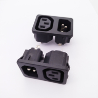 Prise électrique de type carte IEC 15A/10A 250V, 2 prises, pour utilisation industrielle, médicale et informatique