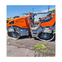 Machines de construction HAMM HD30 d'origine américaine d'occasion roue de haute qualité 3 tonnes mini rouleau compresseur