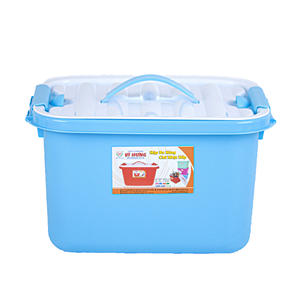 Récipient de stockage en plastique de haute qualité de 12L avec couvercle et poignée sécurisés, idéal pour l'organisation de la maison et la vente directe d'usine - Product Image 1