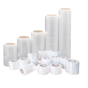 Película de Embalaje Manual para Palés Industriales, Película Elástica de PE Azul y Negra para Embalaje Logístico, Tipo Rollo Jumbo - Product Image 1