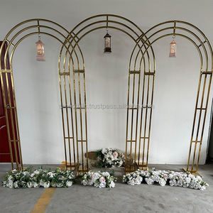 SMOOTH Backdrop Frame Stand Gold Stainless Steel <b>Arch</b> Set High Quality Metal Backdrop for <b>Wedding</b> Events Party Back Decoration - Product Image 3
