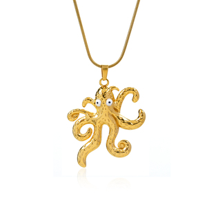 Collar con Colgante de Estrella Chapado en Oro JUSTOP 304 316, Cadena de Serpiente de Aleación, Joyería Clásica Unisex para Uso Diario, Certificado por Terceros - Product Image 2