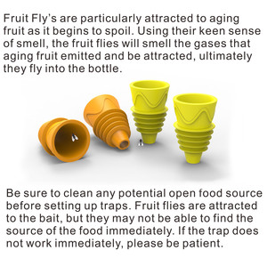 Trampa para Moscas <span class=keywords><strong>de</strong></span> la Fruta para Interiores y Exteriores, Trampa Reutilizable para Exteriores, Embudo Flexible <span class=keywords><strong>de</strong></span> Goma para Capturar Moscas, Compatible con la Mayoría <span class=keywords><strong>de</strong></span> las Botellas <span class=keywords><strong>de</strong></span> <span class=keywords><strong>Vino</strong></span>, Trampa para Moscas <span class=keywords><strong>de</strong></span> Interior - Product Image 2