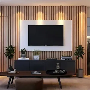 Painel de parede 3D WPC para decoração de sala de estar Grande Muralha de volume de chegada nova