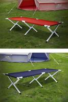 Lit pliant en stock usine, lit d'appoint, lit de sieste individuel, lit pliant d'urgence portable ultra-léger en alliage pour le camping