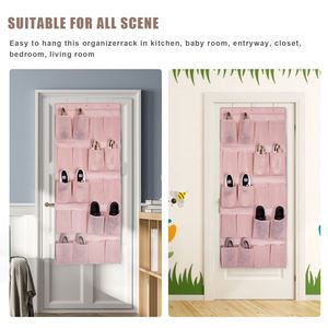 Eco-Friendly Non-Woven Fabric Door <b>Shoe</b> Organizer with 20 Pockets Hanging Closet <b>Storage</b> Bag for Household - Product Image 2