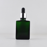 Flacons compte-gouttes de sérum d'huile essentielle en verre noir mat givré 15ml 30ml 50ml 100ml