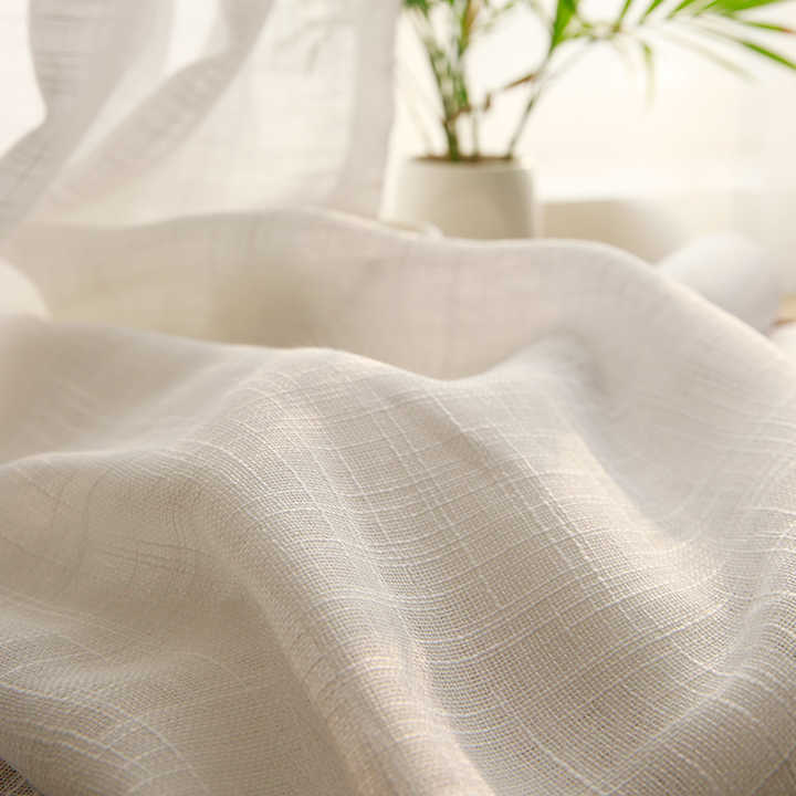 Innermor Solid Tulle Curtains for Bedroom Window Sheer Curtains for Living Room Modern Voile Curtain for Kitchen