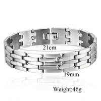 Bracelet punk en acier inoxydable 304 plaqué PVD, gravable au laser, étanche, pour homme, bracelet de montre simple