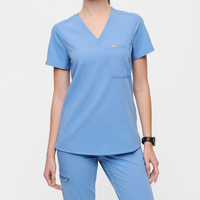 Logo personnalisé anti-rides polyester rayonne spandex tissu à séchage rapide uniforme d'hôpital gommages coupe ajustée pantalon de jogging pour spa