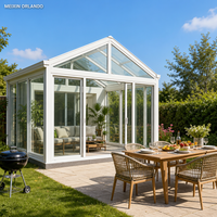 Véranda en aluminium et verre MEIXIN Orlando avec toit en pente, isolation thermique toutes saisons, imperméable, jardin d'hiver, villa, serre extérieure