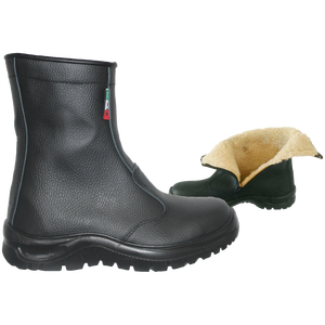 Botas DE SEGURIDAD S3 'ICEBERG' con puntera de acero de corte bajo, forro de cuero genuino, plantilla de cuero de vaca antideslizante para protección segura, tamaño 42 - Product Image 1
