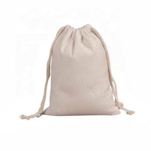 Reusable Shopping <b>Bags</b> Cotton Canvas Tote <b>Bags</b> With Designer Custom Logo Printed Small Cloth Cotton Linen <b>Drawstring</b> <b>Bags</b> - Product Image 3