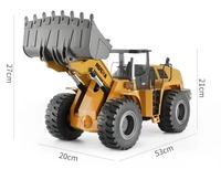 YT Huina 1583 1/14 22CH RC Grue de chantier télécommandée rechargeable, Bulldozer, Camion de chantier avec benne
