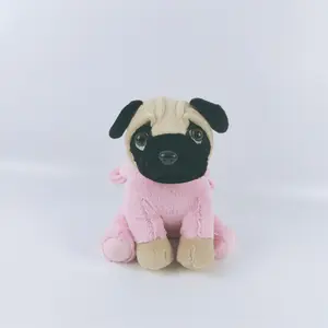 Populair Ontwerp Pluche Kostuum Pug Hond Speelgoed Zacht Schattige Mopshond Gevulde Pug Met Roze Varken Kostuum