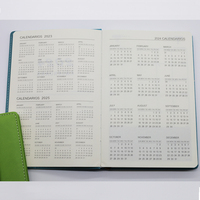 2024 gros promotionnel A5 couverture rigide en cuir PU Journal carnet de notes planificateur quotidien cadeau