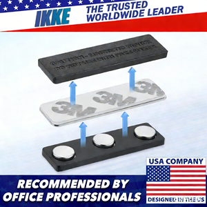 Aimants pour badges nominatifs, 50 supports magnétiques pour badges, supports magnétiques pour badges nominatifs avec 3 aimants néodyme <span class=keywords><strong>extra</strong></span>-forts pour porte-badges d'identification - Product Image 1