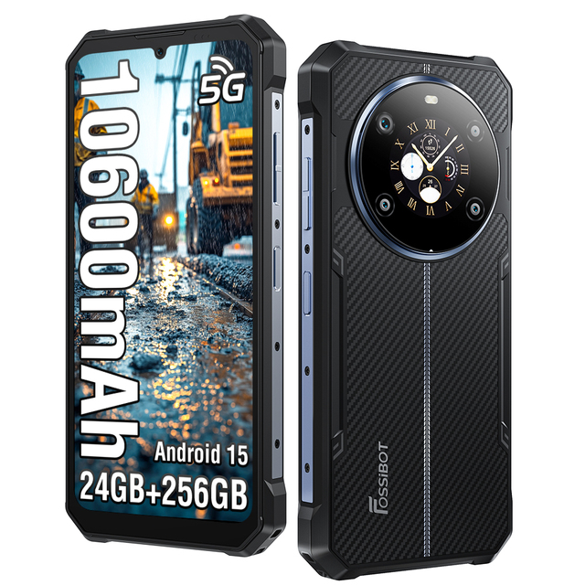 Fossibot F109 S 5G Smartphone with Octa Core CPU LCD Display 120Hz Refresh Rate LTE Cellular IP68 Level Dual Screen
