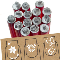 Ensemble de 6 stylos tampon pour nail art en plastique et métal de haute qualité avec logo personnalisé, impression de précision, prise en main confortable, manucure DIY, salon