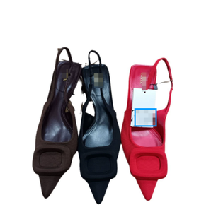 ZA * Marca Zapatos de mujer Tacones medios cortos Sandalias puntiagudas Slingback Bombas de tacón de moda Mujeres Sexy Tacones finos Sandalias Zapatos - Product Image 5