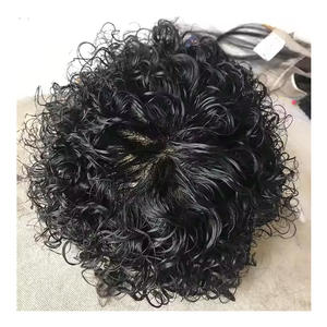 Parrucchino per <span class=keywords><strong>Uomo</strong></span> in Pizzo Francese, Capelli Remy Naturali Ricci Ondulati 8x10, Sistema di Sostituzione Capelli Artificiali Indiani - Product Image 2