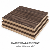 Panneaux de fibres à densité moyenne en mélamine mate résistante à l'usure, utilisés pour les meubles et les armoires décoratifs d'intérieur