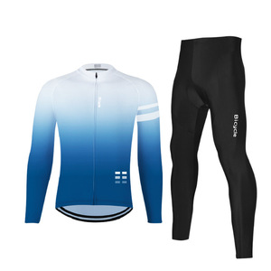 Ensemble de maillot de cyclisme pour hommes et femmes, manches longues, pantalon, séchage rapide, pour VTT et vélo de <span class=keywords><strong>route</strong></span>, autres matériaux - Product Image 5