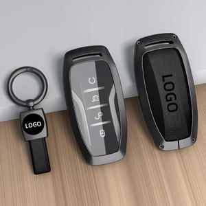 Nouvelle coque de protection en alliage de zinc pour clé de voiture BYD Atto <span class=keywords><strong>3</strong></span> Han EV Dolphin, 4 boutons, télécommande, accessoires auto - Product Image 4