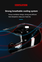 Casque de moto intégral toutes saisons à double lentille en ABS avec grande aile arrière personnalisée pour la sécurité du motard