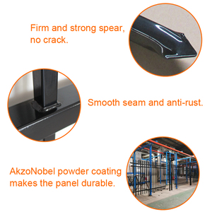 Hàng rào sắt mỹ thuật di động, chất lượng cao, dùng cho nhà ở, an ninh, làm bằng thép - Product Image 5