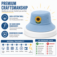 Sombrero de Pescador de Lino Natural Transpirable con Ala Ancha, Protección Solar UPF 50, Parche de Goma Personalizado con Logotipo, Casual, para Playa, Verano