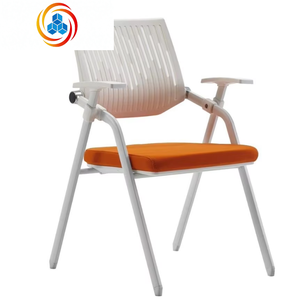 Chaise de bureau ergonomique avec accoudoirs et siège confortable, chaise moderne en plastique et tissu pour les bureaux, les salles de réunion et les salles d'attente - Product Image 1