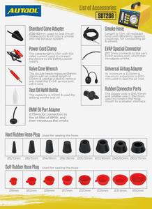 Máquina de fumaça autool sdt208 evap, mais nova detectora de vazamento, <span class=keywords><strong>detector</strong></span> de fumaça, carro, testador de vazamento - Product Image 3