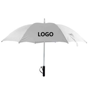 Parapluie pliant en métal à long manche avec design droit, commande semi-automatique et tissu anti-collision - Product Image 1