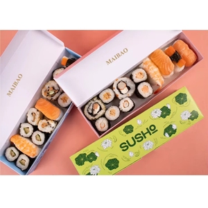 Cajas de comida para llevar al por mayor, impresión de envases para <span class=keywords><strong>sushi</strong></span>, almuerzo para llevar, logotipo personalizado, comida rápida para llevar - Product Image 3