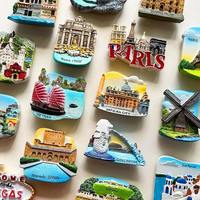 Logo personnalisé Albanie Islande Luxembourg Malte Monaco Finlande 3D Europe Villes de souvenirs européennes Aimant de réfrigérateur personnalisé