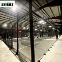 Canchas de Pádel Panorámicas Interiores LUX de 20 * 10 Metros, Estándar, con Marco Verde Oscuro, Edición Personalizada